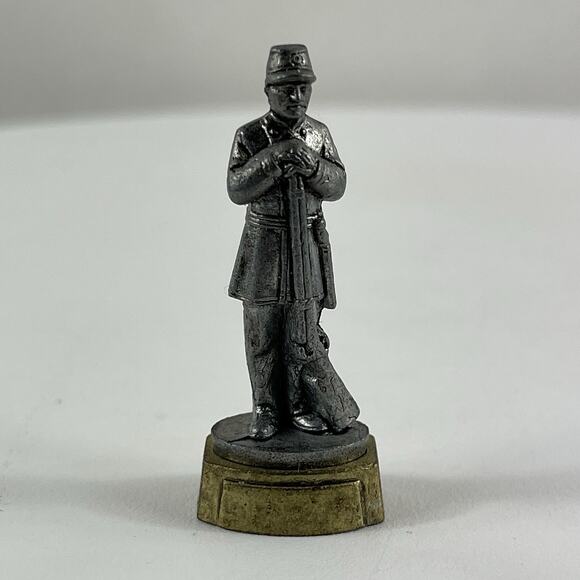 Six Civil War Soldiers Metal Pewter Finished Figures Measures 1-5/8" - Picture 6 of 13